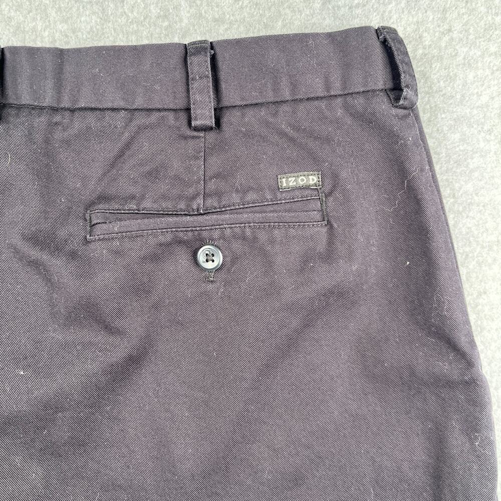 IZOD American Chino Pants Mens Size 36x30 Black casual Straight Classic - Picture 11 of 12